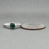 Estate Platinum 0.52ct Emerald & 0.16ctw Diamond Ring