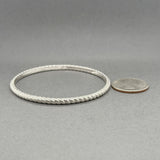 Estate Judith Ripka SS Cable Bangle Bracelet