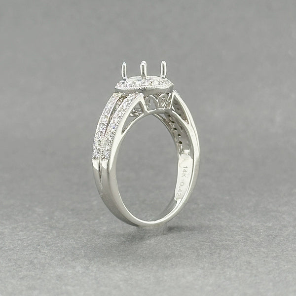 Estate 14K W Gold 0.42ctw H/SI1-2 Diamond Eng. Ring