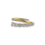 18K Y Gold 0.72ctw G/SI1 Ring with 7 Graduated Diamonds