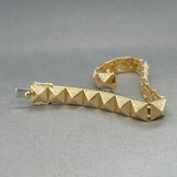 Estate 14K Y Gold 0.51ctw G-H/SI2-I1 Diamond Pyramid Bracelet