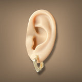 Estate 14K Y Gold Filigree Square Hoop Earrings