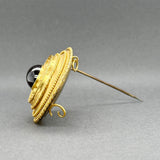 Estate Victorian 14K Y Gold 8.23ct  Garnet Memorial Locket Pin