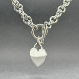 Estate SS Heart Toggle Necklace