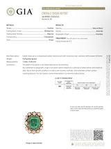 Estate 18K Y Gold 8.13ct Emerald & 2.06ctw Diamond Ring/Pendant GIA