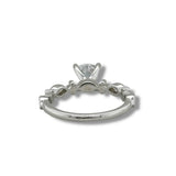 14K W Gold 0.32ctw G/SI1 Marquise Shape Side Diamonds Engagement Ring Mounting