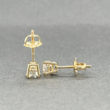 Estate 14K Y Gold 0.91ctw K/SI1 Diamond Stud Screwback Earrings