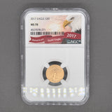 Estate 0.999 Fine Gold 2017 Gold Eagle $5 NGC MS 70