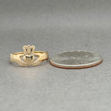 Estate 9K Y Gold Dublin Claddagh Ring