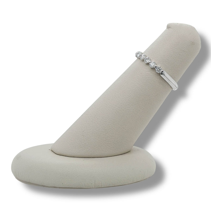 14K W Gold 0.50ctw G/SI1 Diamond Dot Wedding Band