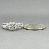 Estate 14K W Gold 0.50ctw H/SI1-2 Diamond Mounting Ring