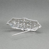 Estate Art Deco Platinum 1.36ctw H-K/SI1-2 Diamond Brooch