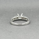 Estate 18K W Gold 0.60ctw H/SI1-2 Diamond Eng. Ring Semi-Mount