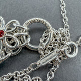 Estate Tiffany & Co. SS 0.37ctw Multigem Dragonfly, Butterfly, & Flower Pendant