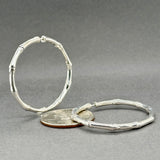 Estate John Hardy SS Bamboo Hoop Earrings
