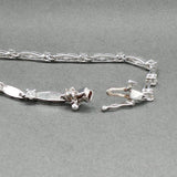Estate 14K W Gold 0.95ctw Diamond Link Bracelet