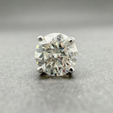 Estate 14K W Gold 0.66ct I/I1 Diamond Single Screw Back Stud Earring