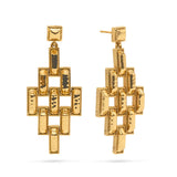 Brass YGP Pathway Post Drop Earrings