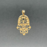 Estate 14K Y Gold Hamsa Pendant
