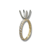 14K Y Gold 0.90ctw G/SI1 4 Prong Diamond Engagement Ring Mounting