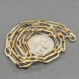 Estate 14K Y Gold 18.25” Paperclip Link Chain