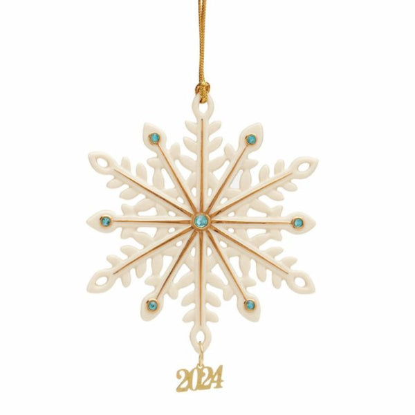 2024 Gemmed Snowflake Ornament - Walter Bauman Jewelers