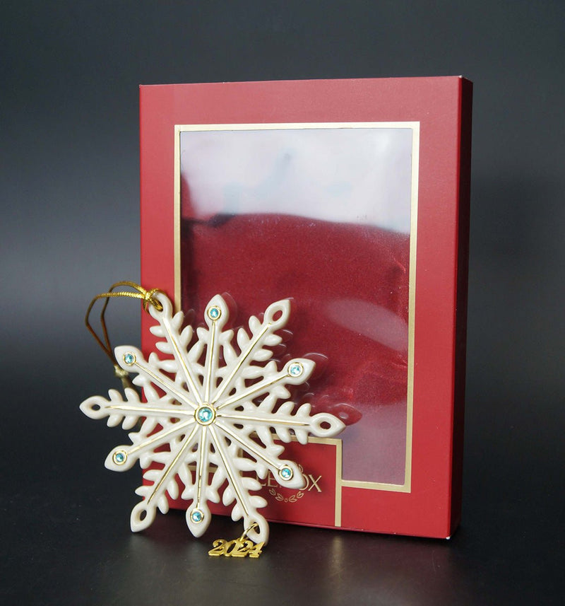 2024 Gemmed Snowflake Ornament - Walter Bauman Jewelers