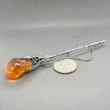 Estate SS Amber XL Stick Pin