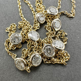 Estate 14K Y Gold 1.19ctw H-I/SI2-I1 Diamond By The Yard Necklace