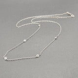 Estate 14K W Gold 0.48ctw F-G/SI1-2 Diamond By the Yard Necklace