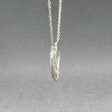Estate 14K W Gold Double Circle Necklace