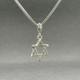 Estate 14K W Gold Star of David Pendant