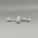 Estate 14K W Gold 0.50ctw H-I/SI2-I2 Diamond Cross Pendant