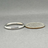 Estate 14K W Gold 2.9mm Hollow Ring