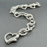 Estate SS 12.46mm Heart Link Bracelet