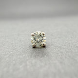 Estate 14K W Gold 0.13ct J/VS2 Diamond Single Stud Earring