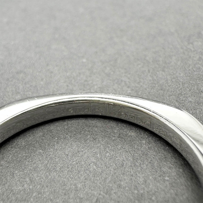 Estate Claude Thibaudeau 18K W Gold 0.06ctw Diamond Eng. Semi-Mount Ring