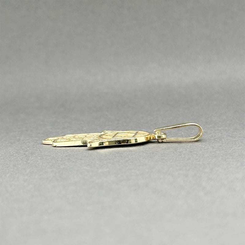Estate 14K Y Gold Star of David Hamsa Pendant