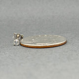 Estate 14K W Gold 0.07ct I/VS2 Diamond Single Stud Earring
