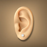 14K W Gold 0.75ctw F/VS1 Lab-Created Diamond Martini Set Earrings