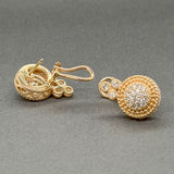 Estate Judith Ripka 14K Y Gold 0.50ctw G-H/SI2 Diamond Circle Earrings