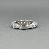 Estate 14K W Gold 3.50ctw I-J/I1-2 Diamond Eternity Ring