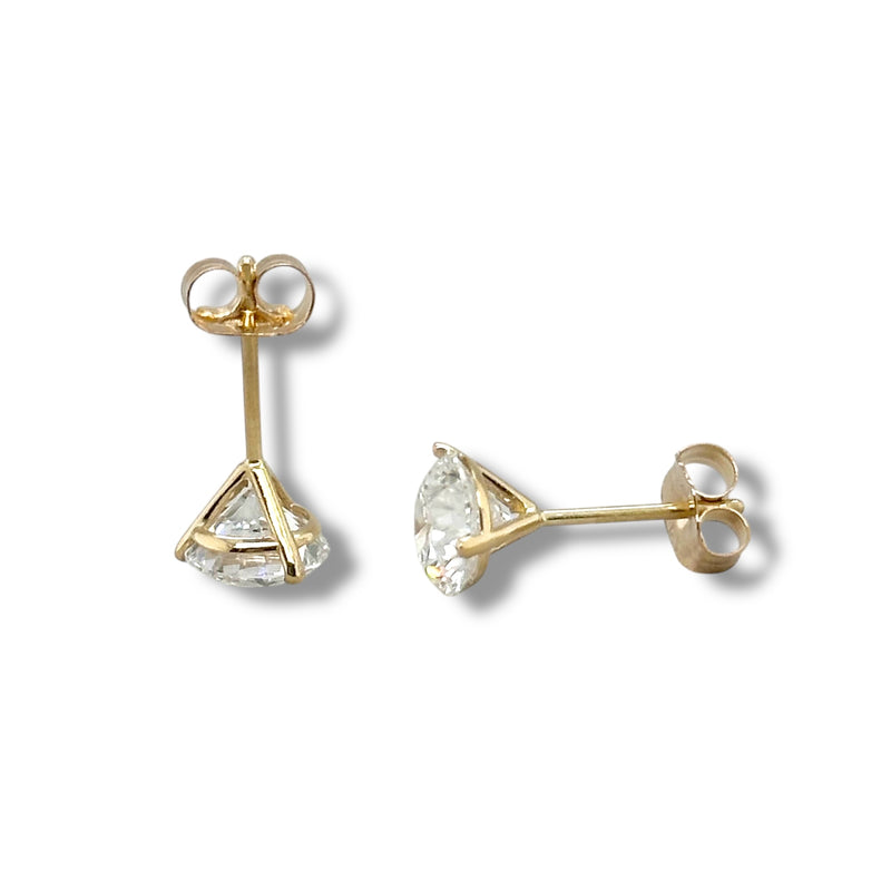 14K Y Gold 2.00ctw F/VS1 Lab-Created Diamond Martini Set Earrings