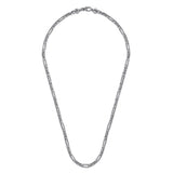 SS 22" 5.50mm Men's Solid Faceted Link Chain