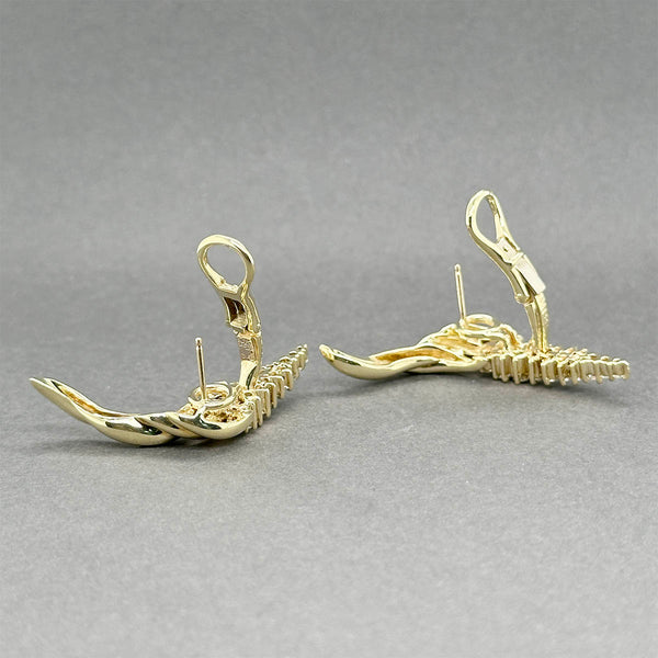 Estate Jose Hess 18K Y Gold 0.92ctw Diamond Earrings