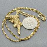 Estate Barry Keiselstein 18K Y Gold Alligator Pendant
