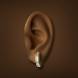 Estate 14K Y Gold 0.90ctw G-H/SI1-2 Diamond Huggie Earrings