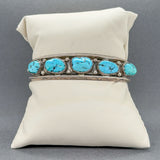 Estate SS Turquoise Cuff Bracelet