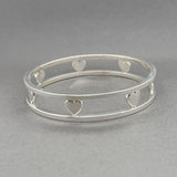 Estate Tiffany & Co. SS Cut Out Heart Bangle Bracelet