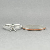 Estate 14K W Gold 0.27ctw H/SI1 Diamond Eng. Ring Mounting